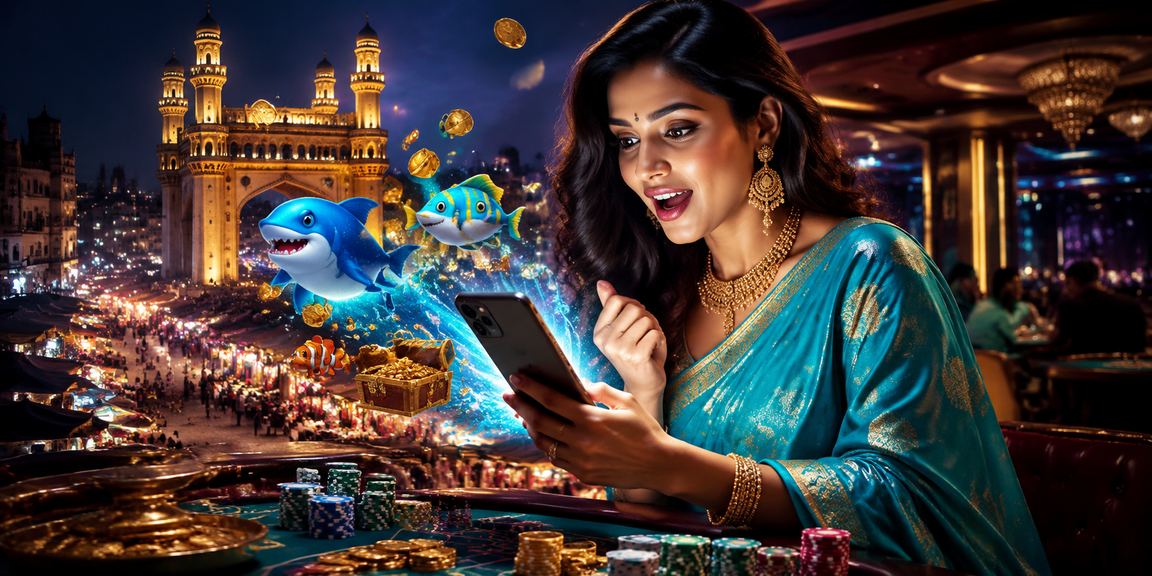 Hyderabad locals engaged in lively fishing game at Charminar